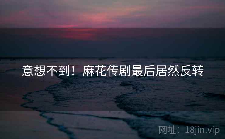 意想不到！麻花传剧最后居然反转  第2张