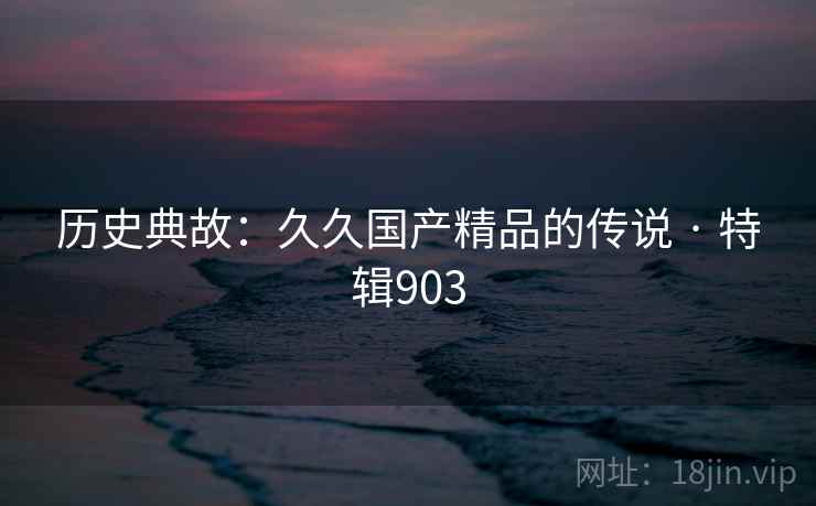 历史典故：久久国产精品的传说 · 特辑903  第2张