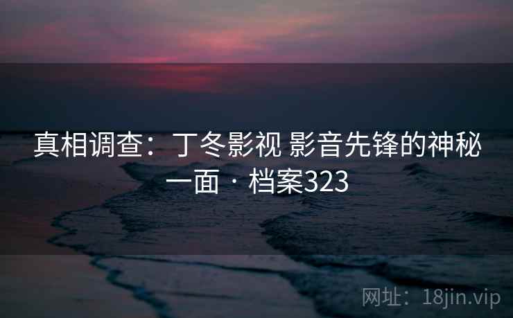 真相调查：丁冬影视 影音先锋的神秘一面 · 档案323  第1张